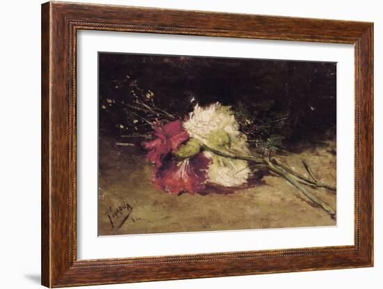 Carnations-Joaquín Sorolla y Bastida-Framed Premium Giclee Print