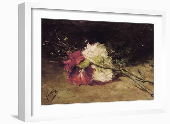 Carnations-Joaquín Sorolla y Bastida-Framed Art Print