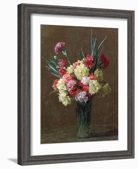 Carnations-Ignace Henri Jean Fantin-Latour-Framed Giclee Print