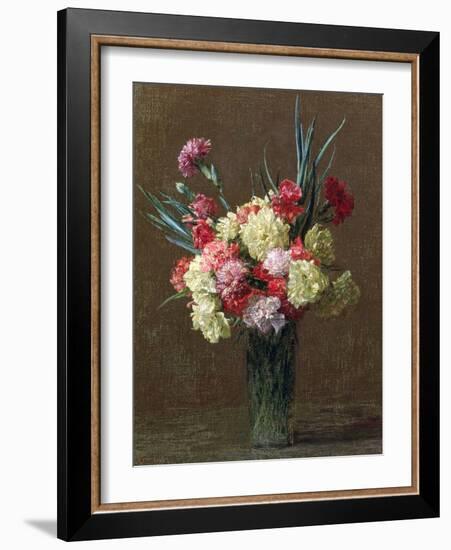 Carnations-Ignace Henri Jean Fantin-Latour-Framed Giclee Print