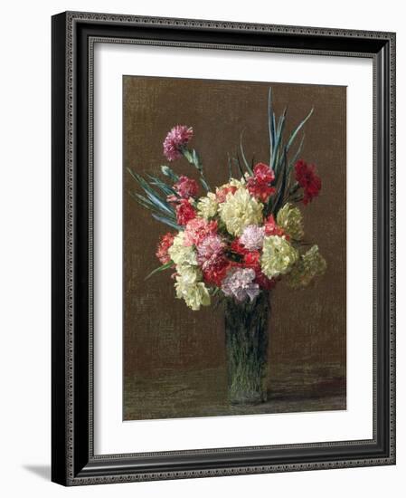 Carnations-Ignace Henri Jean Fantin-Latour-Framed Giclee Print