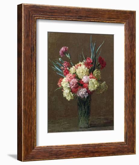 Carnations-Ignace Henri Jean Fantin-Latour-Framed Giclee Print