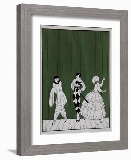 Carnaval, from the Series Designs on the Dances of Vaslav Nijinsky-Georges Barbier-Framed Giclee Print