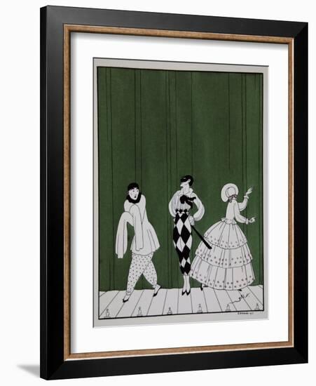 Carnaval, from the Series Designs on the Dances of Vaslav Nijinsky-Georges Barbier-Framed Giclee Print