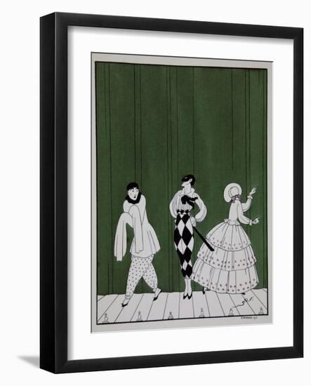 Carnaval, from the Series Designs on the Dances of Vaslav Nijinsky-Georges Barbier-Framed Giclee Print