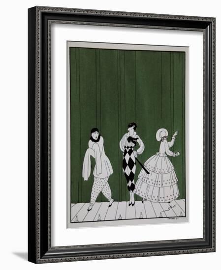 Carnaval, from the Series Designs on the Dances of Vaslav Nijinsky-Georges Barbier-Framed Giclee Print