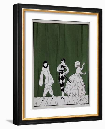 Carnaval, from the Series Designs on the Dances of Vaslav Nijinsky-Georges Barbier-Framed Giclee Print