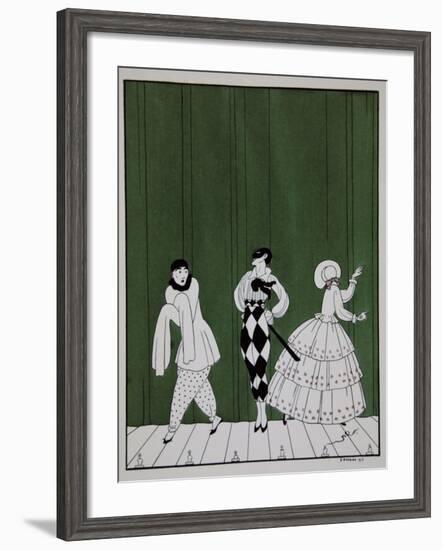 Carnaval, from the Series Designs on the Dances of Vaslav Nijinsky-Georges Barbier-Framed Giclee Print