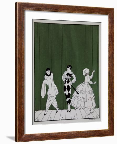 Carnaval, from the Series Designs on the Dances of Vaslav Nijinsky-Georges Barbier-Framed Giclee Print