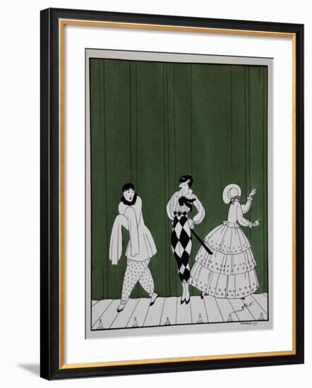 Carnaval, from the Series Designs on the Dances of Vaslav Nijinsky-Georges Barbier-Framed Giclee Print