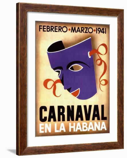 Carnaval, Habana, 1941-null-Framed Art Print