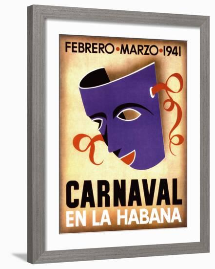 Carnaval, Habana, 1941-null-Framed Art Print