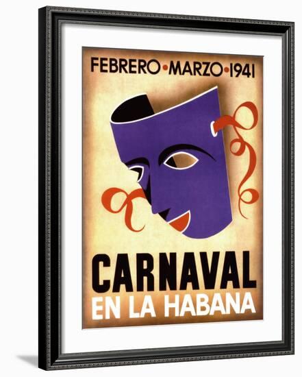 Carnaval, Habana, 1941-null-Framed Art Print