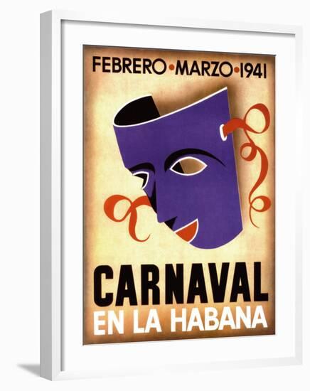 Carnaval, Habana, 1941-null-Framed Art Print