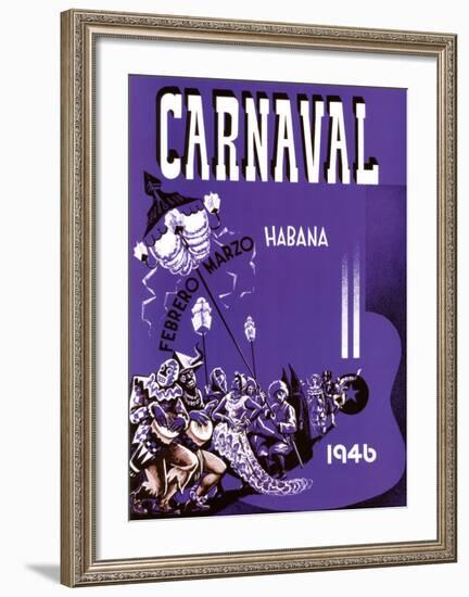 Carnaval, Habana, 1946-null-Framed Art Print