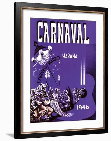 Carnaval, Habana, 1946-null-Framed Art Print