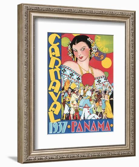 Carnaval, Panama, c.1937-null-Framed Art Print