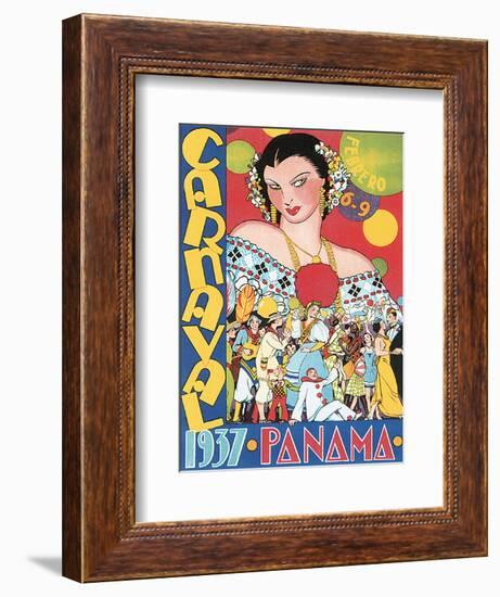 Carnaval, Panama, c.1937-null-Framed Art Print