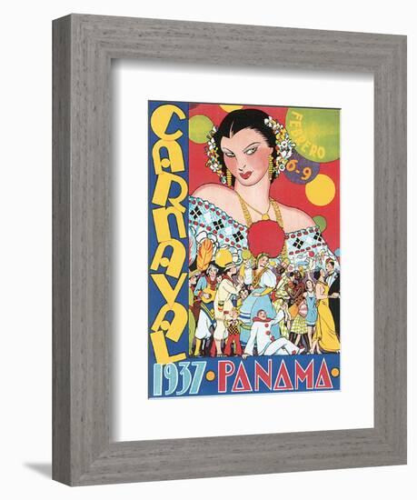 Carnaval, Panama, c.1937-null-Framed Art Print