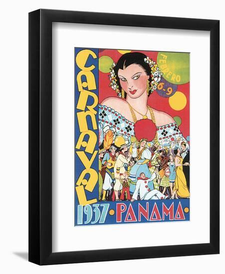 Carnaval, Panama, c.1937-null-Framed Art Print