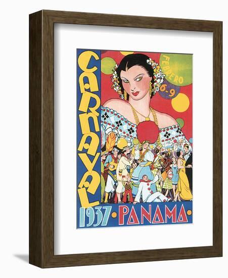 Carnaval, Panama, c.1937-null-Framed Art Print