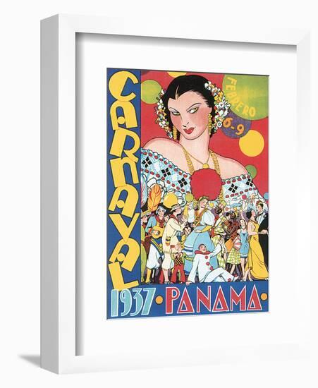 Carnaval, Panama, c.1937-null-Framed Art Print