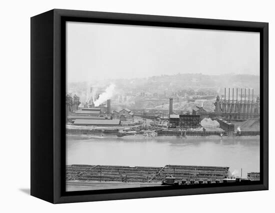 Carnegie Blast Furnaces, Homestead, Pa.-null-Framed Stretched Canvas