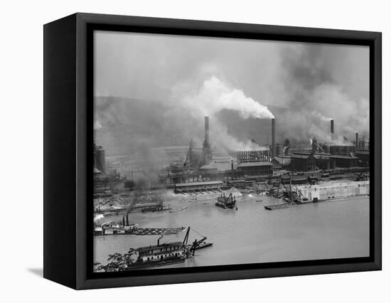 Carnegie Furnaces, Braddock, Pa.-null-Framed Stretched Canvas