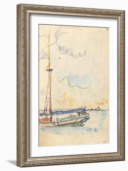 Carnet : Arrière d'un bateau-Paul Signac-Framed Giclee Print