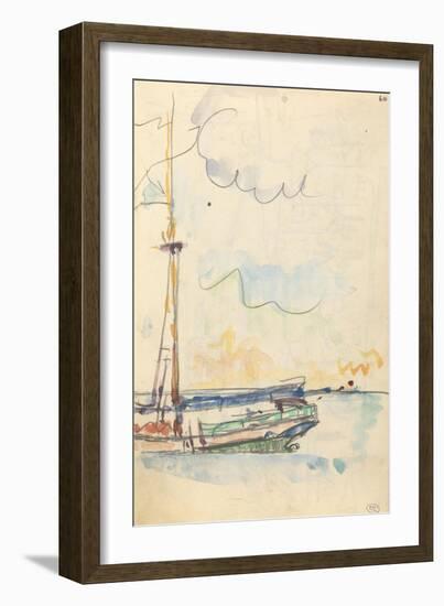 Carnet : Arrière d'un bateau-Paul Signac-Framed Giclee Print