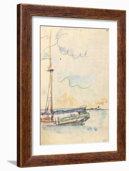 Carnet : Arrière d'un bateau-Paul Signac-Framed Giclee Print