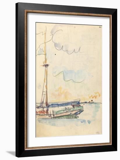 Carnet : Arrière d'un bateau-Paul Signac-Framed Giclee Print