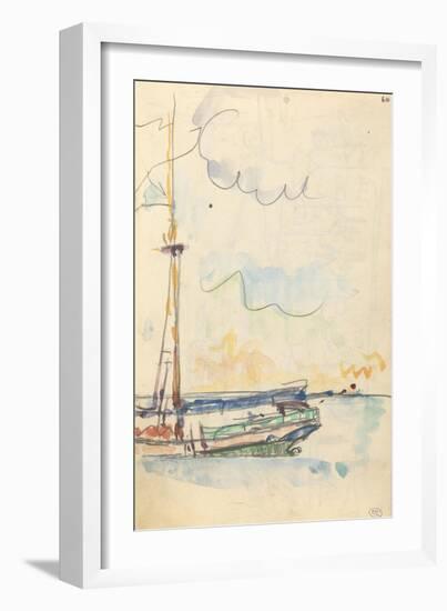 Carnet : Arrière d'un bateau-Paul Signac-Framed Giclee Print