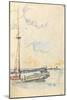 Carnet : Arrière d'un bateau-Paul Signac-Mounted Giclee Print