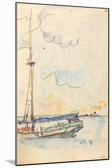 Carnet : Arrière d'un bateau-Paul Signac-Mounted Giclee Print