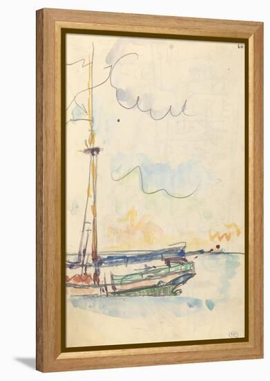 Carnet : Arrière d'un bateau-Paul Signac-Framed Premier Image Canvas