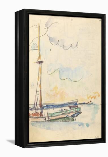 Carnet : Arrière d'un bateau-Paul Signac-Framed Premier Image Canvas