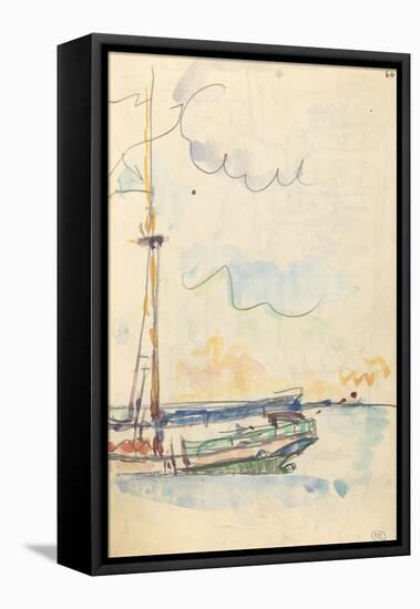 Carnet : Arrière d'un bateau-Paul Signac-Framed Premier Image Canvas