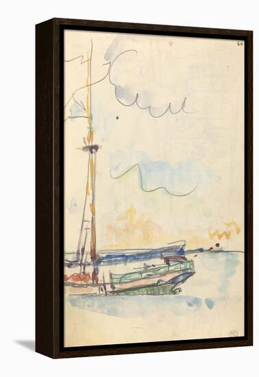 Carnet : Arrière d'un bateau-Paul Signac-Framed Premier Image Canvas