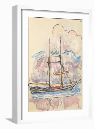 Carnet : Bateau à deux mâts-Paul Signac-Framed Giclee Print