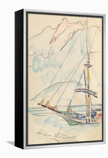 Carnet : Bateau-Paul Signac-Framed Premier Image Canvas