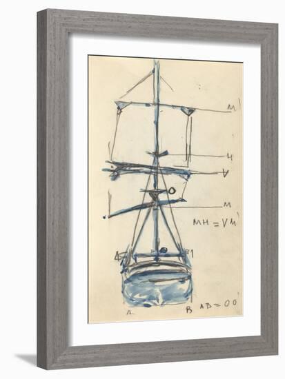 Carnet : bateau-Paul Signac-Framed Giclee Print