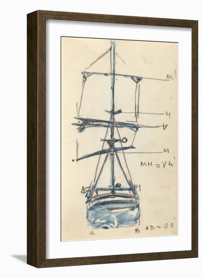 Carnet : bateau-Paul Signac-Framed Giclee Print