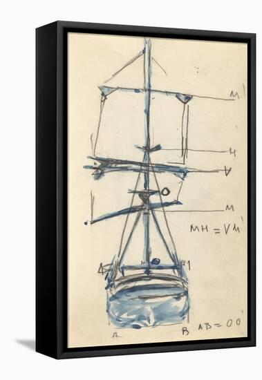 Carnet : bateau-Paul Signac-Framed Premier Image Canvas
