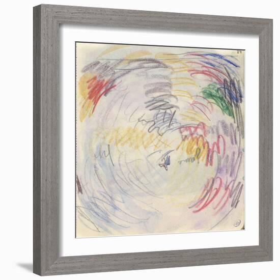 Carnet : Composition circulaire et annotations manuscrites-Paul Signac-Framed Giclee Print