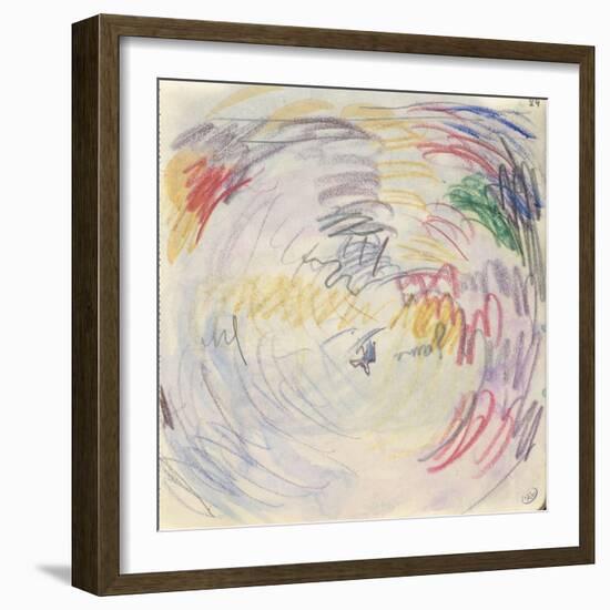 Carnet : Composition circulaire et annotations manuscrites-Paul Signac-Framed Giclee Print