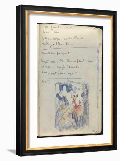Carnet : Composition dans un encadrement et annotations-Paul Signac-Framed Giclee Print