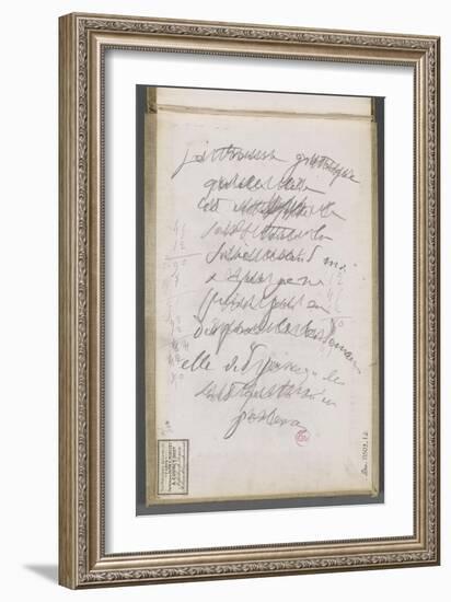 Carnet de dessins : Couverture-Gustave Moreau-Framed Giclee Print