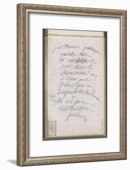Carnet de dessins : Couverture-Gustave Moreau-Framed Giclee Print