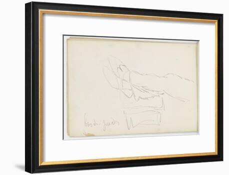 Carnet de dessins : étude jambes chaussées de pantoufles reposant sur un  meuble bas' Giclee Print - Gustave Moreau | Art.com